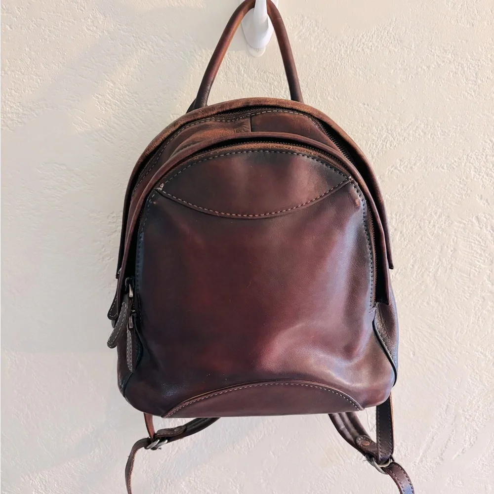 Classic Brown Leather Women's Backpack